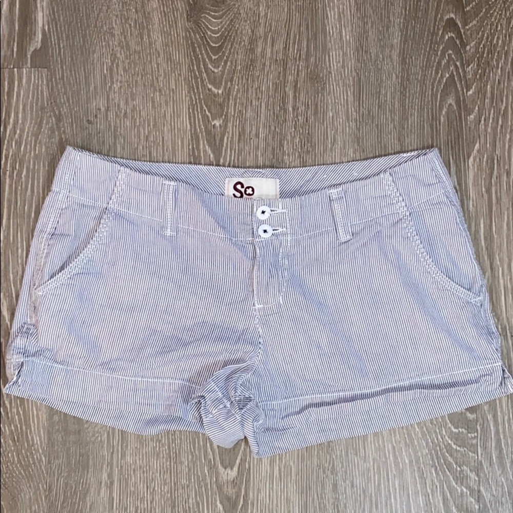 So striped shorts